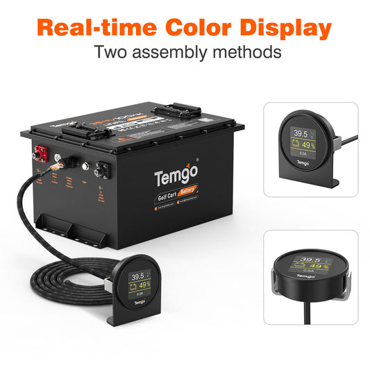 Temgo 36V 100Ah batteries Real-time Color Display Two assembly methods