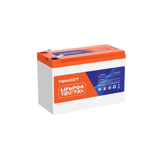 Temgo 12V 7Ah Rechargeable LiFePO4 Battery