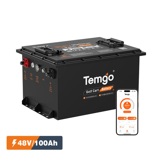 Temgo 48V 100Ah Lithium Golf Cart Battery & SPCC