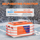 Temgo LiFePO4 12V 460Ah 5888Wh Self-Heating Battery with Touchable LCD Screen, Built-in 300A BMS & Bluetooth, 5000+ Cycles, Perfect for RVs, Yacht, Marine, Boat, UPS, Home Energy