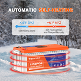 Temgo 12V 200Ah Self-Heating Lithium Battery