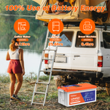 Temgo LiFePO4 12V 200Ah 2560Wh Battery with Touchable LCD Screen, Built-in 200A BMS & Bluetooth, 5000+ Cycles, Ideal for: RVs & Campers, Marine, Off-Grid Systems, Server Rack