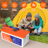 Temgo LiFePO4 12V 200Ah 2560Wh Battery with Touchable LCD Screen, Built-in 200A BMS & Bluetooth, 5000+ Cycles, Ideal for: RVs & Campers, Marine, Off-Grid Systems, Server Rack
