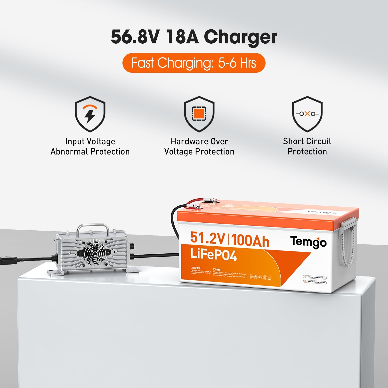 [CA] Temgo 48V 100Ah Lithium Golf Cart Battery & ABS Shell