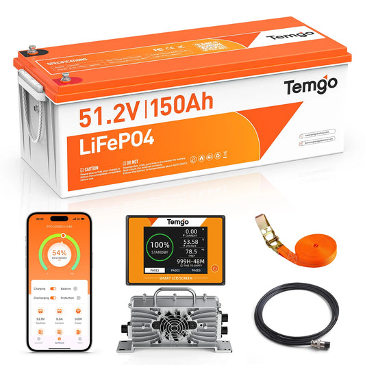 Temgo 48V (51.2V) 150Ah Lithium Golf Cart Battery