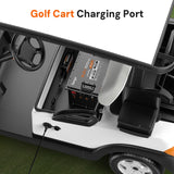 125V 15A AC Power Inlet Port Plug with 16.5in Cord & 9.84ft Extension Cable, Waterproof Cap, 14AWG, Golf Cart & Outdoor Charging Socket Kit
