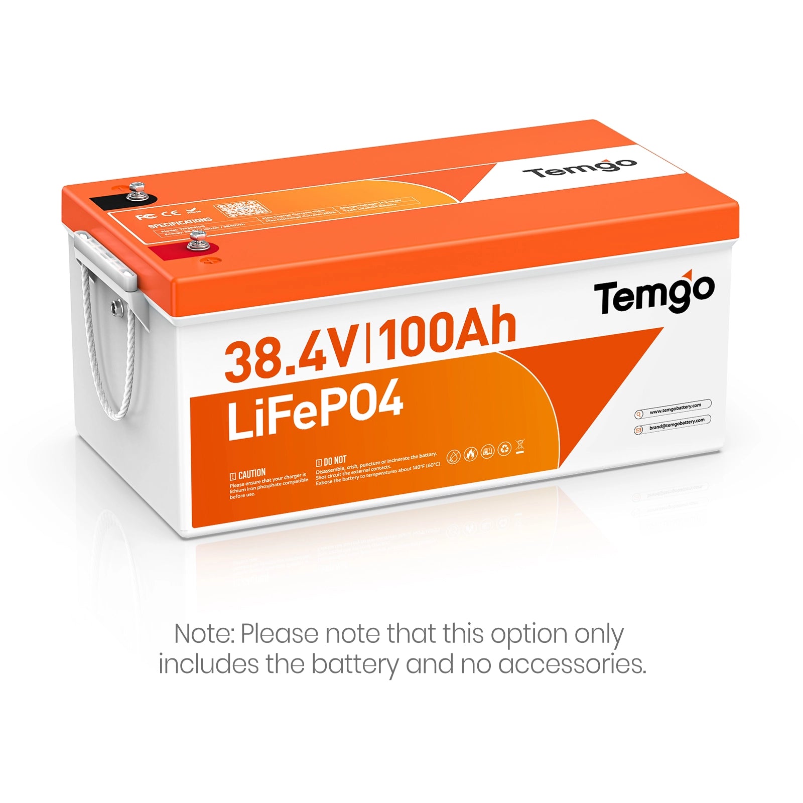 Temgo 36V 100Ah Lithium Golf Cart Battery & ABS Shell