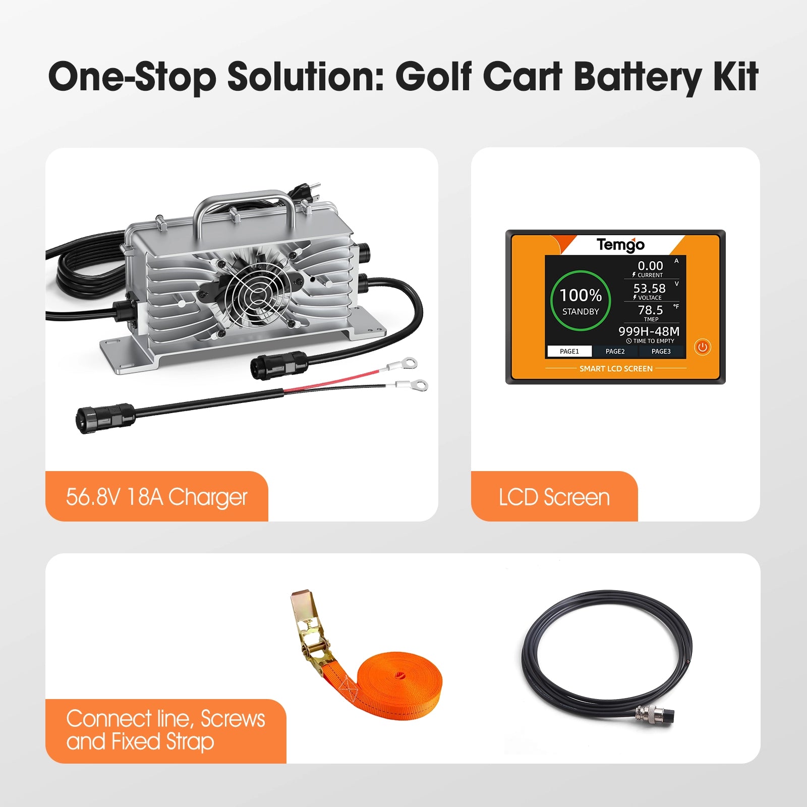 [CA] Temgo 48V 100Ah Lithium Golf Cart Battery & ABS Shell