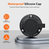 125V 15A AC Power Inlet Port Plug with 16.5in Cord & 9.84ft Extension Cable, Waterproof Cap, 14AWG, Golf Cart & Outdoor Charging Socket Kit